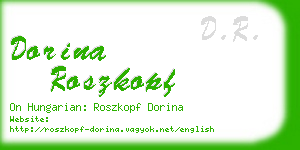 dorina roszkopf business card